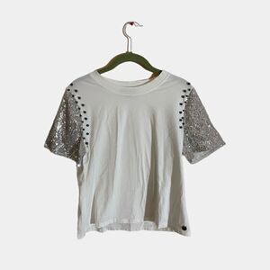 ITOO Fashion Womens T-shirt Small White